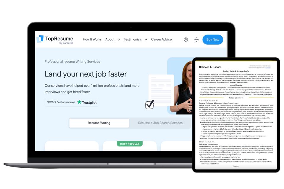 Resume showcase across devices